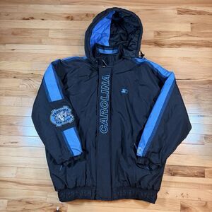 VTG North Carolina Tar Heels Starter Jacket Mens XXL Coat Pro Line Hooded 90s